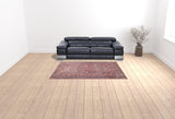6' X 9' Brick Medallion Distressed Washable Area Rug