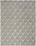 7' X 10' Charcoal Floral Stain Resistant Non Skid Area Rug