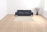 6' X 9' Ivory And Grey Floral Stain Resistant Non Skid Area Rug
