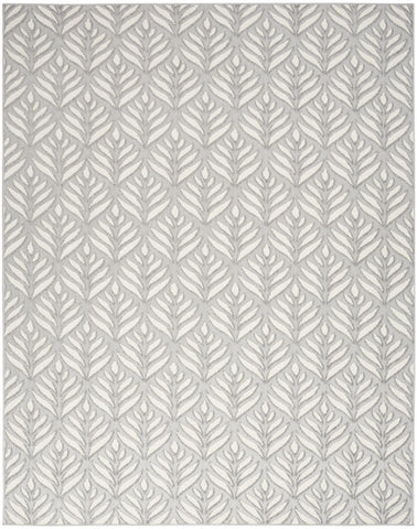 4' X 6' Grey Floral Stain Resistant Non Skid Area Rug