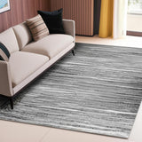 5' X 8' Grey Abstract Area Rug