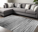 7' X 10' Grey Abstract Area Rug