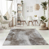 4' X 6' Brown Abstract Area Rug