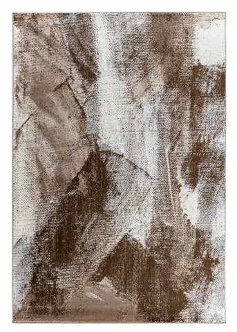 8' X 11' Brown Abstract Area Rug