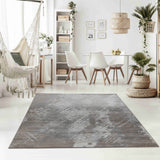 4' X 6' Brown Abstract Area Rug