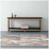 4' X 6' Brown Abstract Area Rug