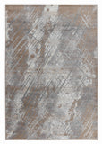 7' X 10' Brown Abstract Area Rug