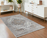 4' X 6' Brown Oriental Area Rug