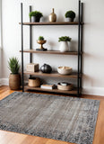 4' X 6' Brown Geometric Area Rug