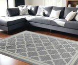 7' X 10' Grey Moroccan Area Rug