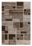 4' X 6' Brown Geometric Area Rug
