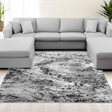 8' X 11' Grey Abstract Area Rug