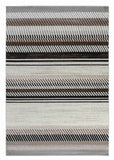 8' X 11' Beige Striped Area Rug