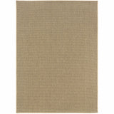 7' X 10' Beige Stain Resistant Indoor Outdoor Area Rug