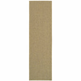 2' X 8' Tan Stain Resistant Indoor Outdoor Area Rug