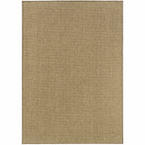 7' X 10' Tan Stain Resistant Indoor Outdoor Area Rug