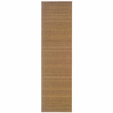 2' X 8' Tan Stain Resistant Indoor Outdoor Area Rug