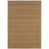 5' X 8' Tan Stain Resistant Indoor Outdoor Area Rug