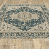 7' X 9' Gray Oriental Stain Resistant Indoor Outdoor Area Rug