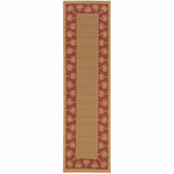 2' X 8' Beige Stain Resistant Indoor Outdoor Area Rug