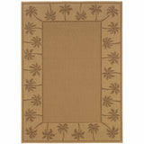 2' X 4' Beige Stain Resistant Indoor Outdoor Area Rug