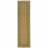 2' X 8' Beige Stain Resistant Indoor Outdoor Area Rug
