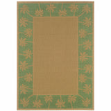 2' X 4' Beige Stain Resistant Indoor Outdoor Area Rug