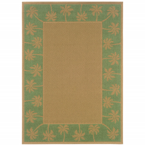 2' X 4' Beige Stain Resistant Indoor Outdoor Area Rug