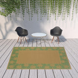 7' X 10' Beige Stain Resistant Indoor Outdoor Area Rug
