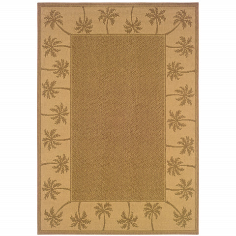 4' X 6' Tan Stain Resistant Indoor Outdoor Area Rug