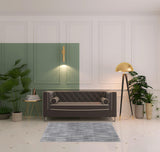 4' X 6' Grey Shag Power Loom Stain Resistant Area Rug
