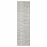 2' X 8' Grey And White Geometric Power Loom Stain Resistant Runner Rug