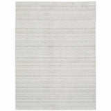 5' X 8' White And Grey Geometric Power Loom Stain Resistant Area Rug