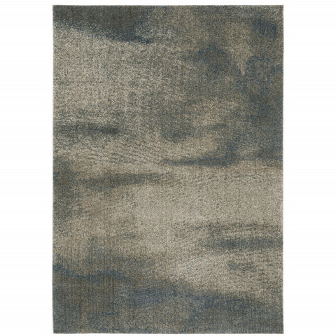 3' X 5' Gray Abstract Power Loom Area Rug