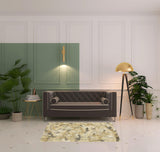 3' X 5' Beige Grey And Gold Abstract Power Loom Stain Resistant Area Rug