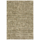 3' X 5' Beige Brown Tan And Blue Green Abstract Power Loom Stain Resistant Area Rug