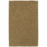 5' X 7' Rich Gold Shag Tufted Handmade Stain Resistant Area Rug