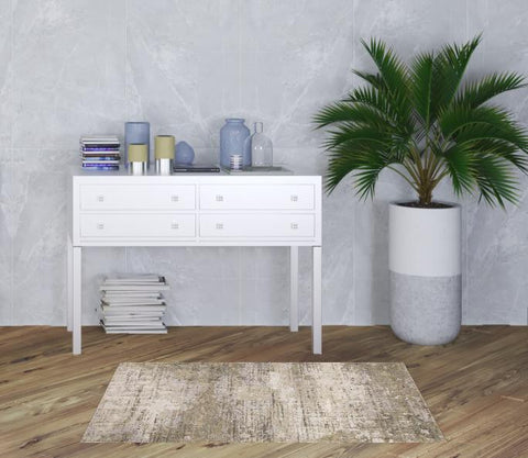 3' X 5' Beige And Gray Abstract Distressed Area Rug