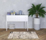 3' X 5' Gray And Beige Abstract Distressed Area Rug
