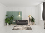 5' X 8' Gray And Beige Abstract Distressed Area Rug