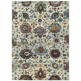 3' X 5' Stone Purple And Green Oriental Area Rug