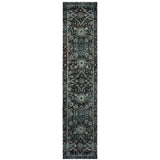12' Blue Oriental Runner Rug