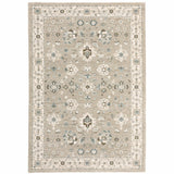 3' X 5' Beige And Ivory Oriental Area Rug