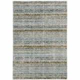 2' X 3' Blue And Green Abstract Area Rug