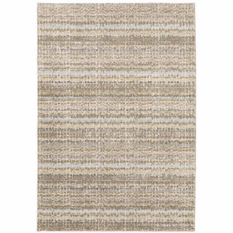 2' X 3' Ivory And Gray Abstract Area Rug