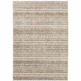 3' X 5' Gray and Ivory Abstract Power Loom Area Rug