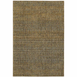 3' X 5' Green Geometric Power Loom Area Rug