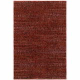 3' X 5' Red and Gray Power Loom Area Rug