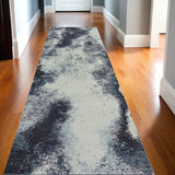 12' Ivory Abstract Runner Rug