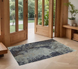 3' X 5' Navy Blue Abstract Power Loom Area Rug